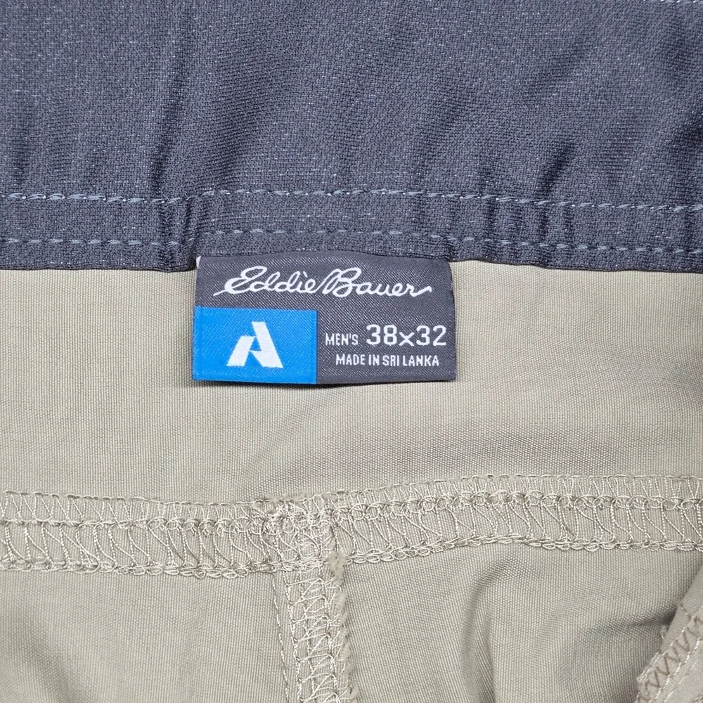 Eddie Bauer‎ Mens First Ascent Cargo Pants Hiking Travel Zip Pockets Size 38x32